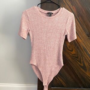 Pink Ribbed One Piece